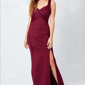 Emerald sunday -🌹Red wine formal long dress🥀